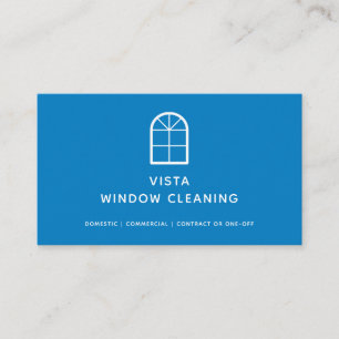 Moderne Fensterreinigung Blau Minimalistisch Visitenkarte