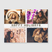 Moderne Ferien 4 Fotocollage Magnetkarte (Vorderseite)