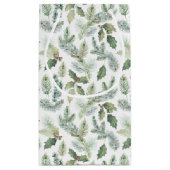 Moderne Ferien Wasserfarbenwelt Weihnachten Kleine Geschenktüte (Rückseite)