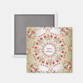 Moderne Ferienblumen Magnet (Vorderseite/Rückseite)