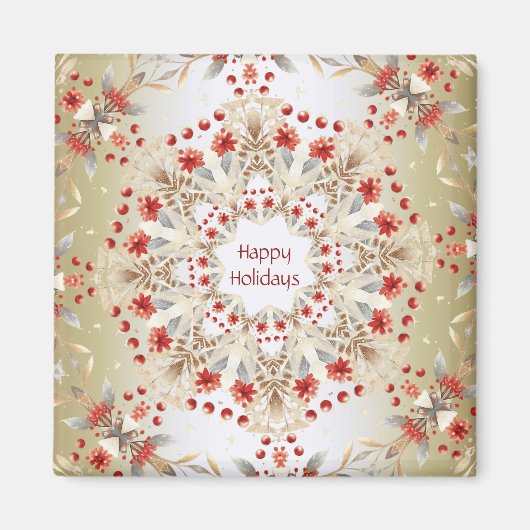 Moderne Ferienblumen Magnet (Vorne)