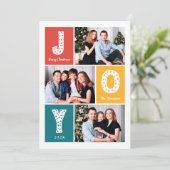 Moderne Festivals Frohe Weihnachten 3 Foto (Stehend Vorderseite)