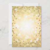 Moderne Festivals Gold Elegante Winterhochzeit Einladung (Rückseite)