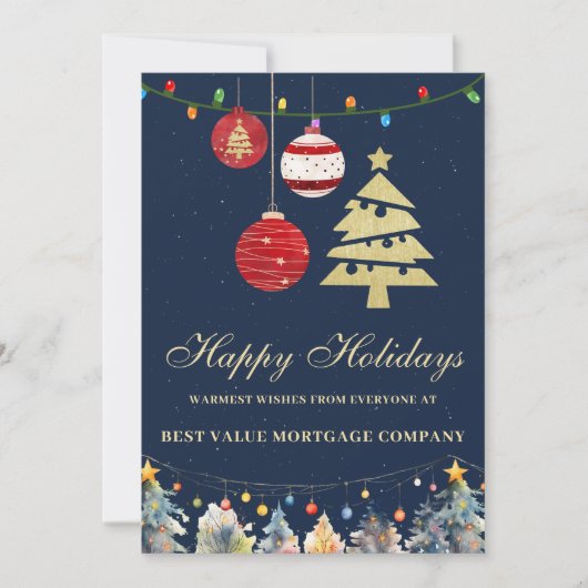 Moderne Festivals-Website Business-Urlaubskarte Feiertagskarte (Vorderseite)