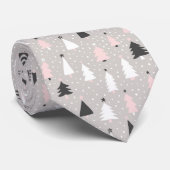 Moderne, festliche Bäume und sinkendes Schneemuste Krawatte (Gerollt)