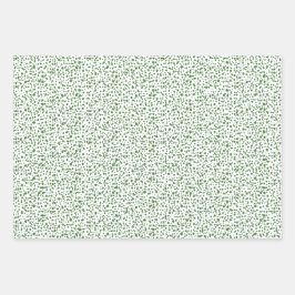 Moderne festliche Grüne Fußklammern Streifen Wirbe Geschenkpapier Set