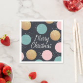 Moderne festliche Punkte Schnee Weihnachten Serviette (Beispiel)