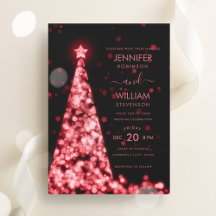 Moderne festliche Script Red Tree Weihnachtsfeier