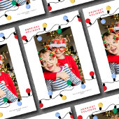 Moderne festliche Weihnachtsbeleuchtung Ein Foto Feiertagskarte