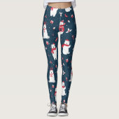 Moderne Festtage Winterpolarbären Leggings (Vorderseite)