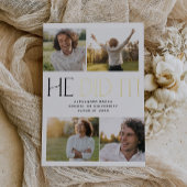 Moderne Fete Gold Foil er tat es Foto Abschluss Folieneinladung