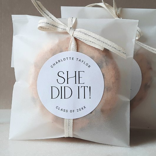 Moderne Fete Minimal sie tat es Abschluss Sticker