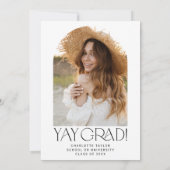 Moderne Fete Sie machte es Foto Arch Graduation Pa Einladung (Rückseite)