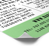 Moderne, fett, Bar/Weinkellerei Werbung Poster (Ecke)