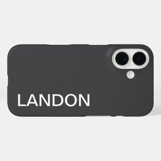 Moderne, fett bearbeitbare Bezeichnung, Firma oder Case-Mate iPhone Hülle (Rückseite (Horizontal))