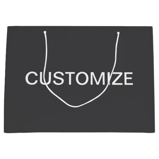 Moderne, fett bearbeitbare Bezeichnung, Firma oder Große Geschenktüte (Vorderseite)