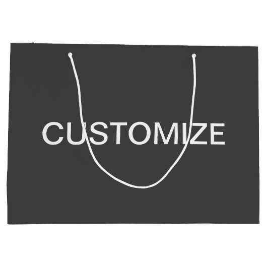 Moderne, fett bearbeitbare Bezeichnung, Firma oder Große Geschenktüte (Rückseite)