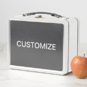 Moderne, fett bearbeitbare Bezeichnung, Firma oder Metall Brotdose (Beispiel)