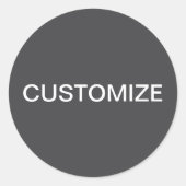 Moderne, fett bearbeitbare Bezeichnung, Firma oder Runder Aufkleber (Vorderseite)