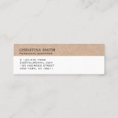 Moderne, fett bedruckte Monogramm-Kraft, weiß Mini Visitenkarte (Rückseite)