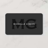 Moderne fett Berufliche Monogram Black Initials Visitenkarte (Vorderseite)