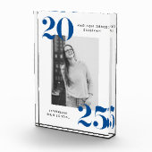 Moderne, fett blaue Klasse des Abschlusses 2025 Fotoblock (Rechts)