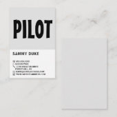 Moderne Fett-, Flight Steward & Pilot Visitenkarte (Vorne/Hinten)