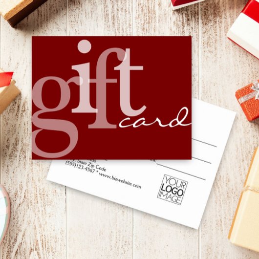 Moderne, fett formatierte, dunkelrote Logo-Geschen