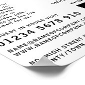 Moderne fett, Gebäude Firm, Bauunternehmer Werbung Poster (Ecke)