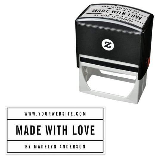 Moderne, fett gestaltete Website mit Liebe Permastempel (Beispiel)