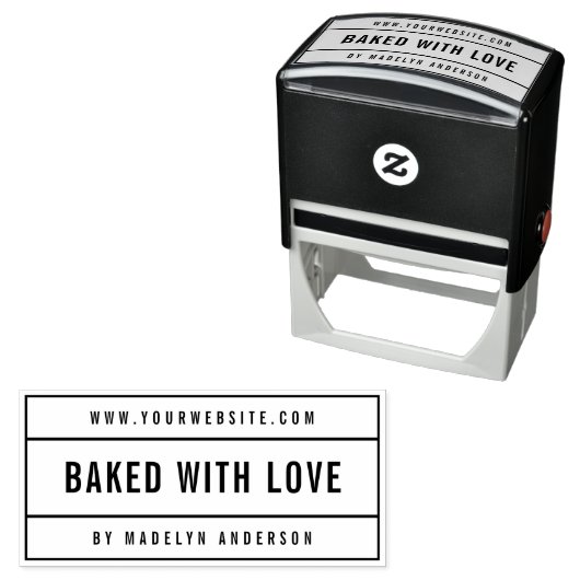 Moderne, fett gestaltete Website mit Liebe Permastempel (Beispiel)