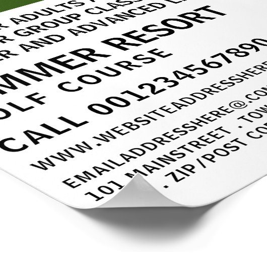 Moderne, fett, GoIf-Lektion Werbung Poster (Ecke)