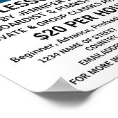 Moderne, fett, Keyboard, Klavierunterricht Poster (Ecke)