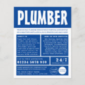 Moderne, fett, Klempner, Klempnerwerbung Flyer (Vorne)