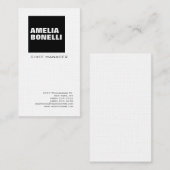 Moderne, fett Minimalistische Berufliche Premiumwä Visitenkarte (Vorne/Hinten)