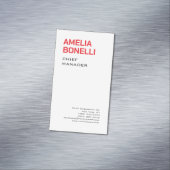 Moderne, fett Minimalistische Berufliche Standardg Magnetische Visitenkarte (Beispiel)