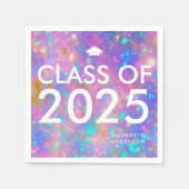 Moderne, fett opal Personalisiert Graduierungspart Serviette (Vorderseite)