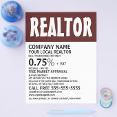 Moderne Fett-, Realtor-, Anwesen-Agent-Werbung Flyer (Einzeln)