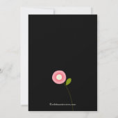 Moderne, fett rosa Blütendusche Einladung (Rückseite)