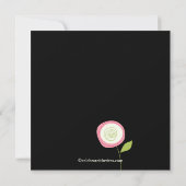 Moderne, fett rosa Blütendusche Einladung (Rückseite)