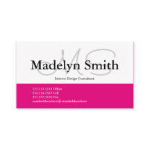Moderne fett rosa Initialen - Visitenkarte