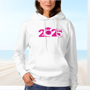 Moderne, fett rosa Klasse von 2025 Hoodie