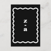 Moderne, fett Schwarz-weiße Zusatzinformationen Begleitkarte (Rückseite)