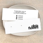 Moderne, fett schwarze und weiße Visitenkarte