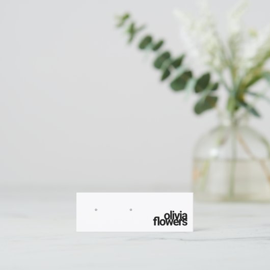 Moderne, fett schwarze und weiße Visitenkarte (Stehend Vorderseite)