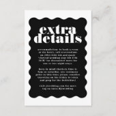 Moderne, fett skalierte, Schwarz-weiße Grenzdetail Begleitkarte (Vorderseite)