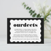 Moderne, fett skalierte, Schwarz-weiße Grenzdetail Begleitkarte (Stehend Vorderseite)