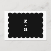 Moderne, fett skalierte, Schwarz-weiße Grenzdetail Begleitkarte (Rückseite)