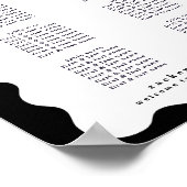 Moderne, fett skalierte Schwarz-weiße Hochzeit an  Poster (Ecke)