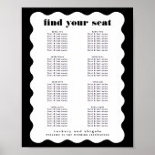 Moderne, fett skalierte Schwarz-weiße Hochzeit an  Poster (Vorne)